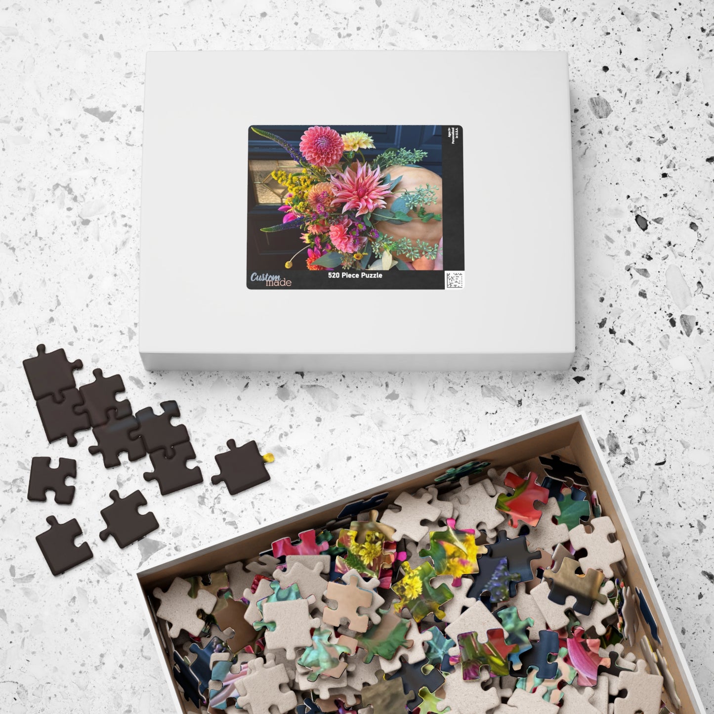 Dahlia Pumpkin Floral-themed Puzzle (110, 252, 520, 1014-piece) - Perfect for Relaxation and Family Bonding