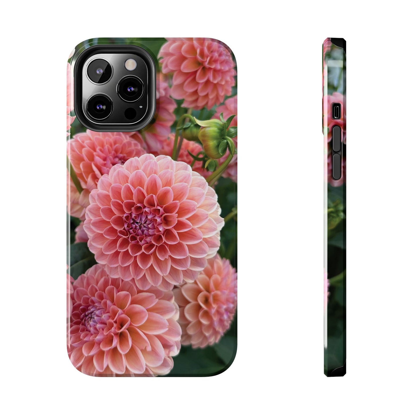 Floral Tough Phone Cases - Durable Protection with Pink Dahlia Design