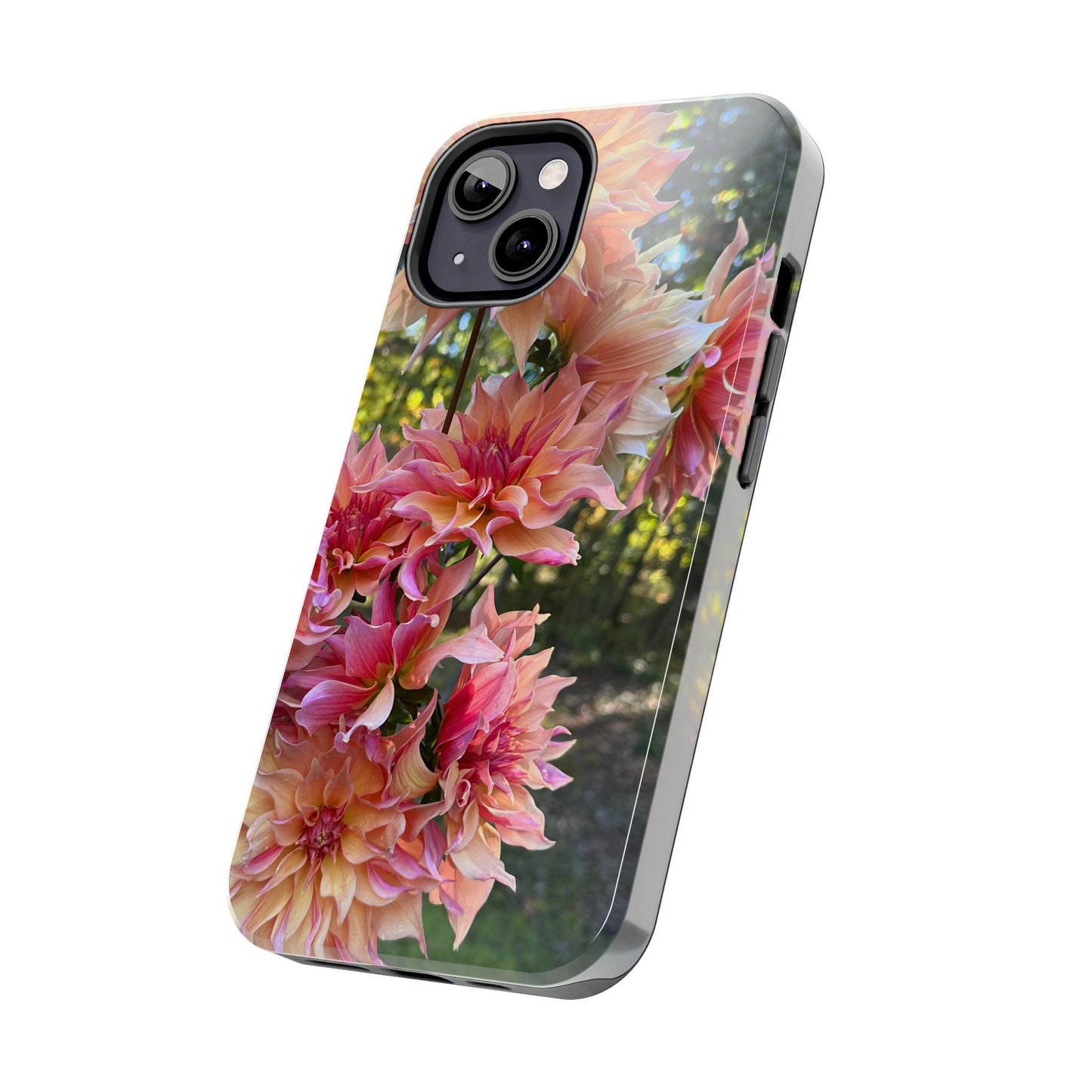 Floral Tough Phone Case - Durable Protection with Dahlia Design