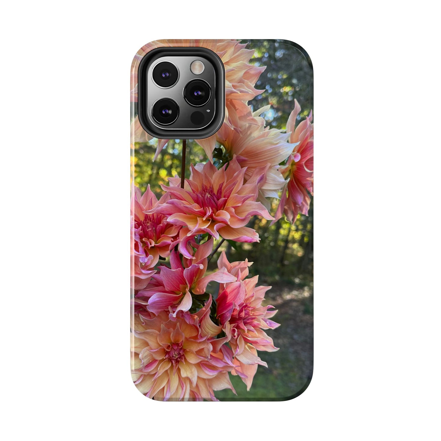 Floral Tough Phone Case - Durable Protection with Dahlia Design
