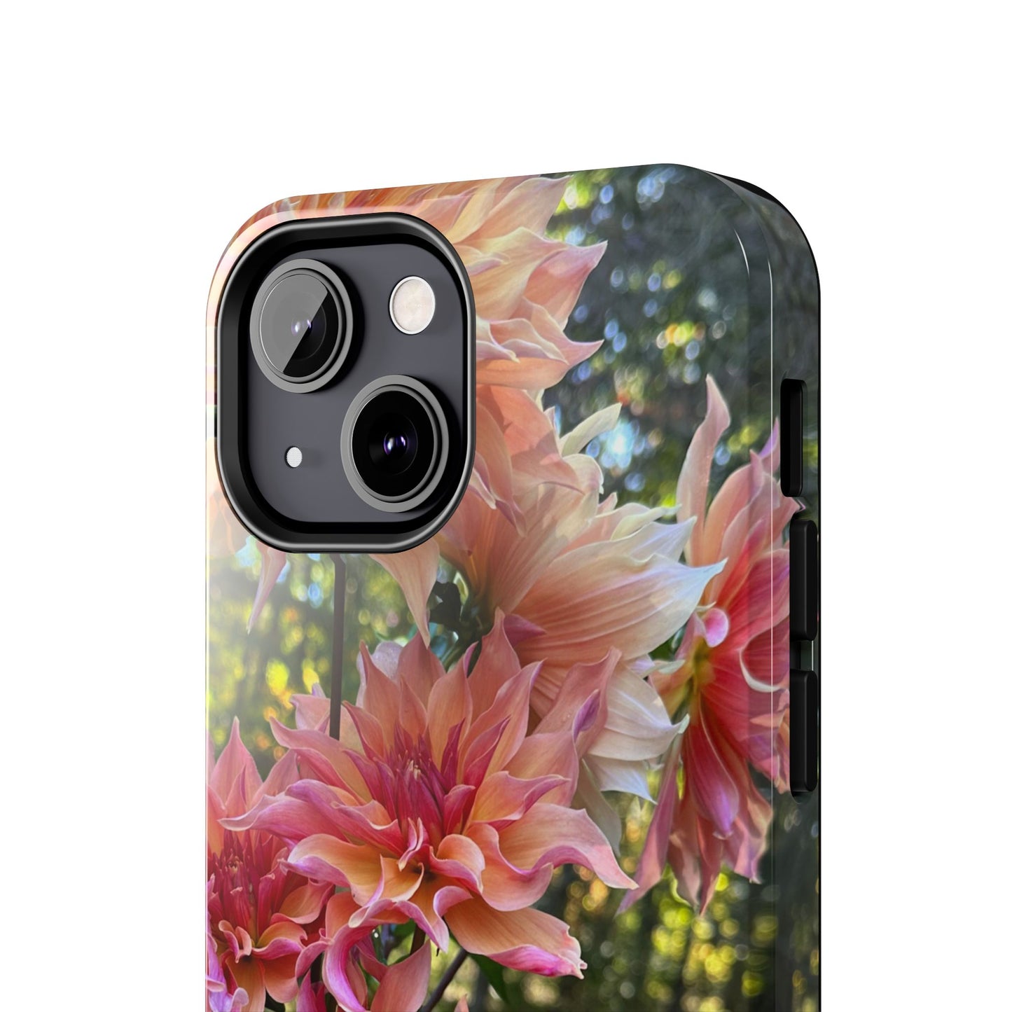 Floral Tough Phone Case - Durable Protection with Dahlia Design