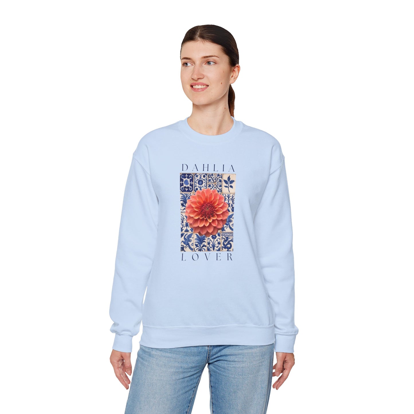 Dahlia Lover Sweatshirt, Floral Crewneck, Botanical Artwear