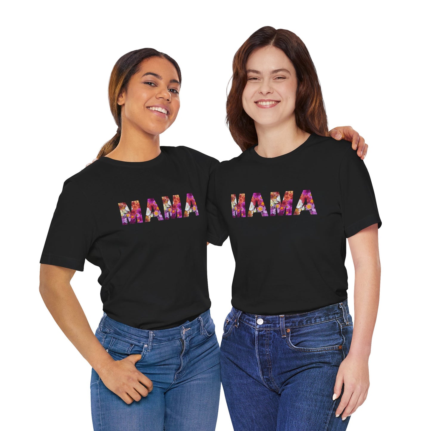 Floral Mama Tee - Perfect for Mother's Day, Gifts for Moms, Casual Wear, Baby Showers, Family Reunions