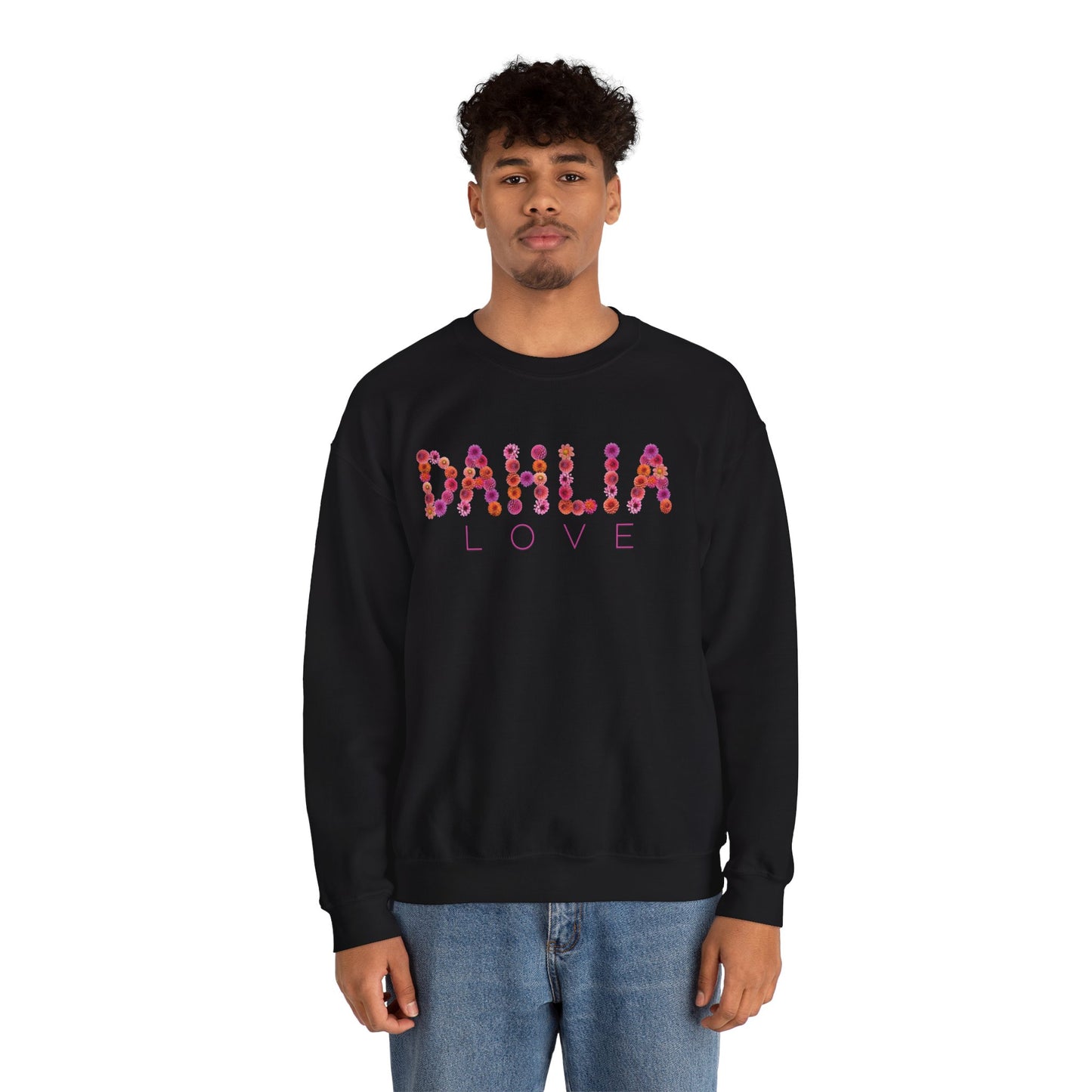 Dahlia Love Sweatshirt - Cozy Floral Crewneck for Spring, Perfect Gift for Flower Lovers, Everyday Casual Wear, Mother's Day, Birthday