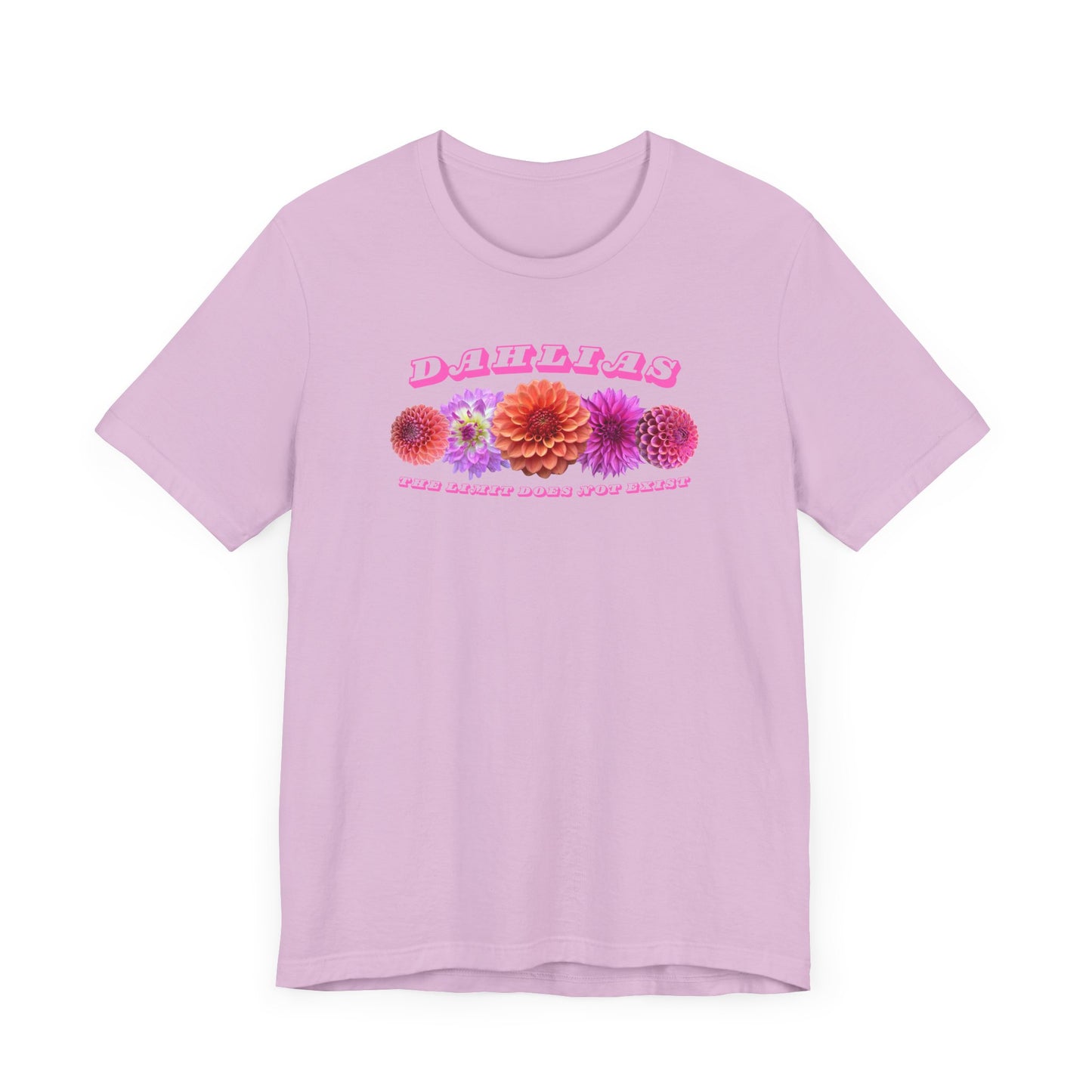 Vibrant Floral Dahlia Tee - Unisex Jersey Short Sleeve T-Shirt for Garden Lovers "Dahlias The Limit Does Not Exist"