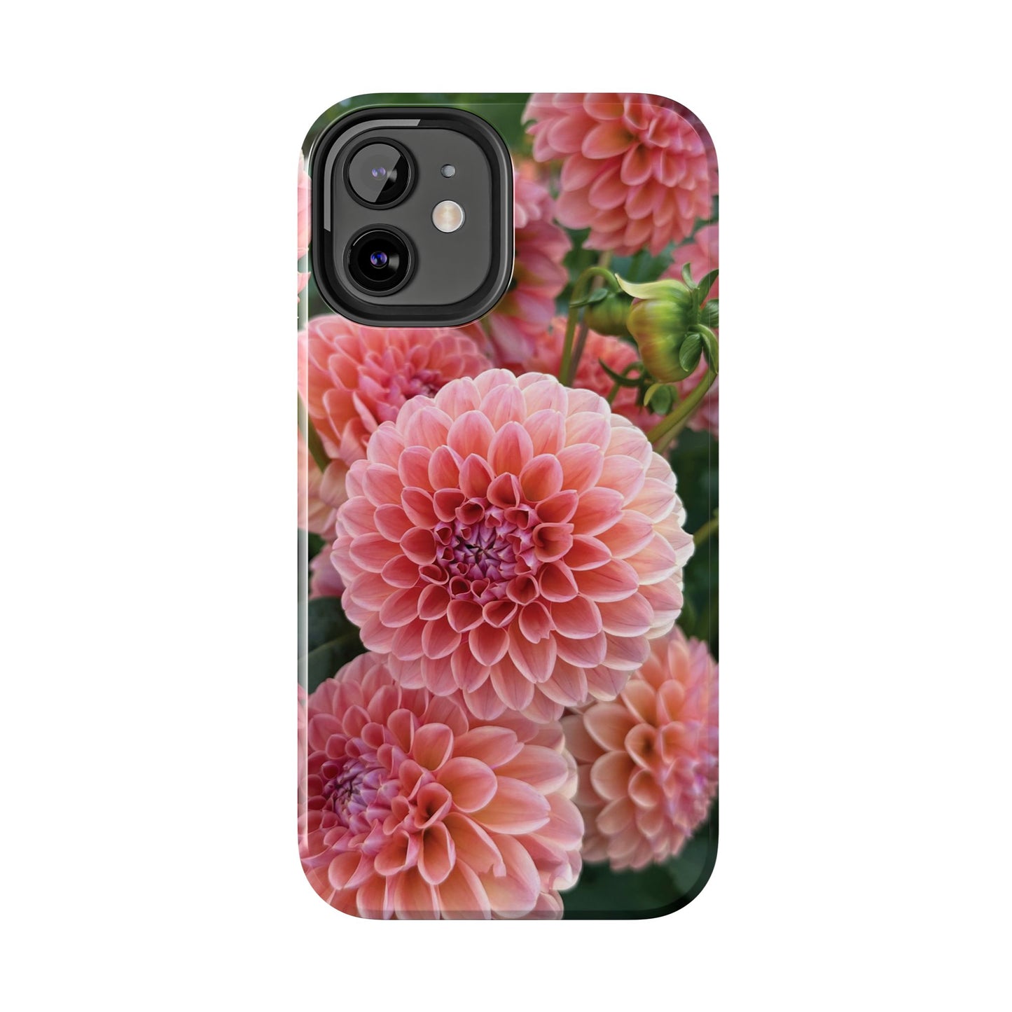 Floral Tough Phone Cases - Durable Protection with Pink Dahlia Design
