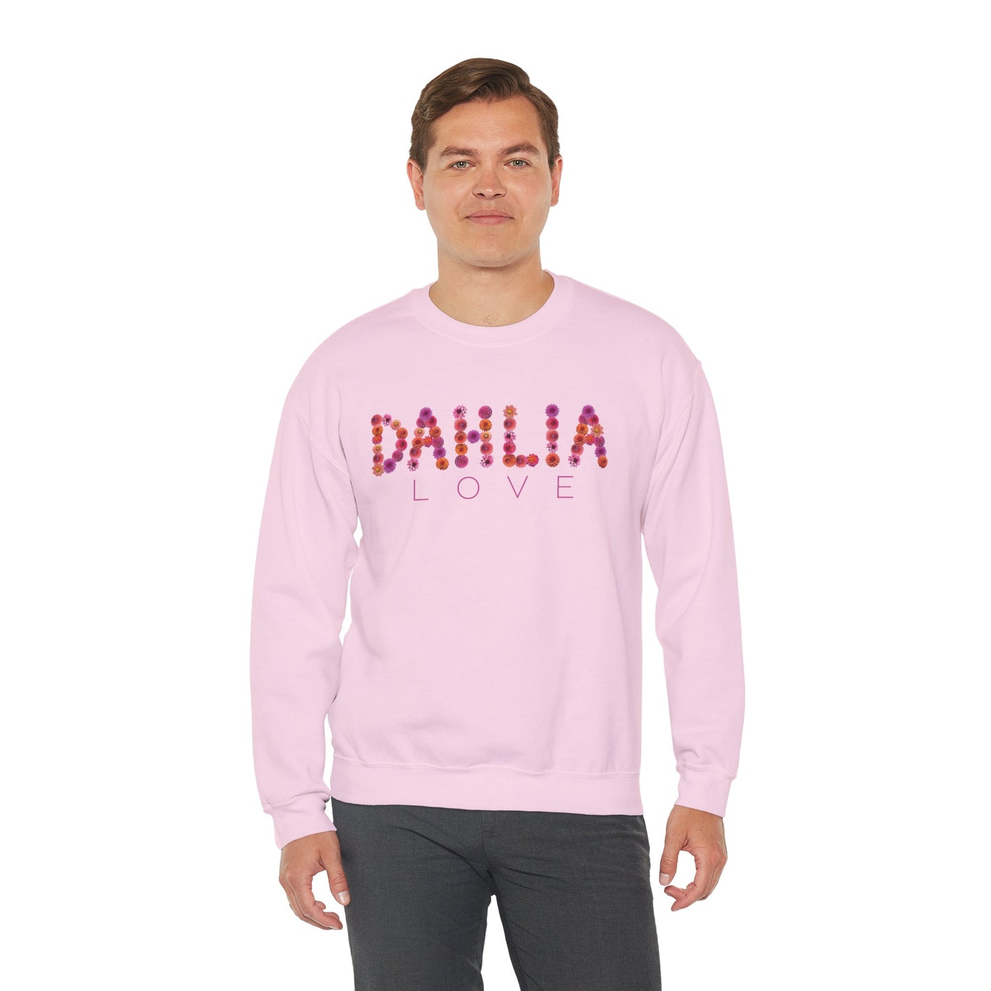 Dahlia Love Sweatshirt - Cozy Floral Crewneck for Spring, Perfect Gift for Flower Lovers, Everyday Casual Wear, Mother's Day, Birthday