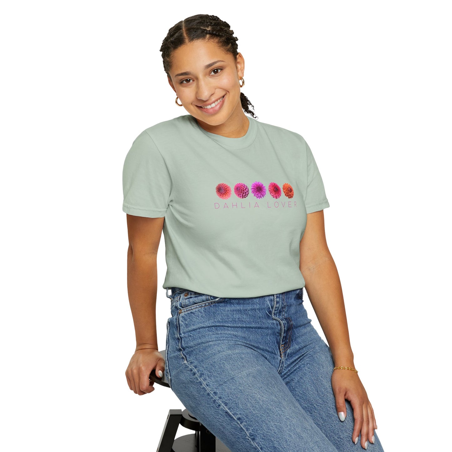 Dahlia Lover T-shirt, Floral Graphic Tee for Flower Lovers