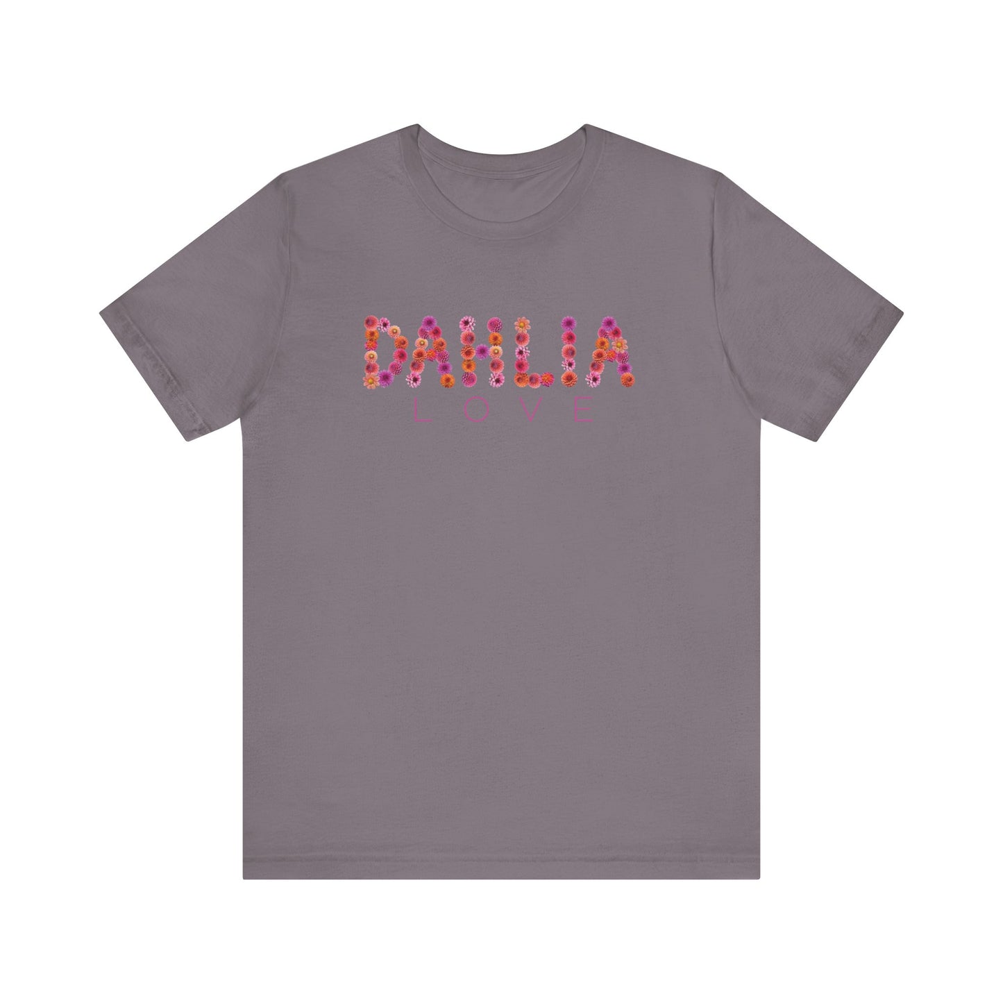 Dahlia Love Tee - Floral Graphic T-Shirt, Unisex Apparel, Casual Wear, Gift for Her, Spring Fashion