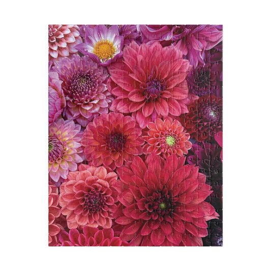 Dahlia Garden Flatlay Jigsaw Puzzle
