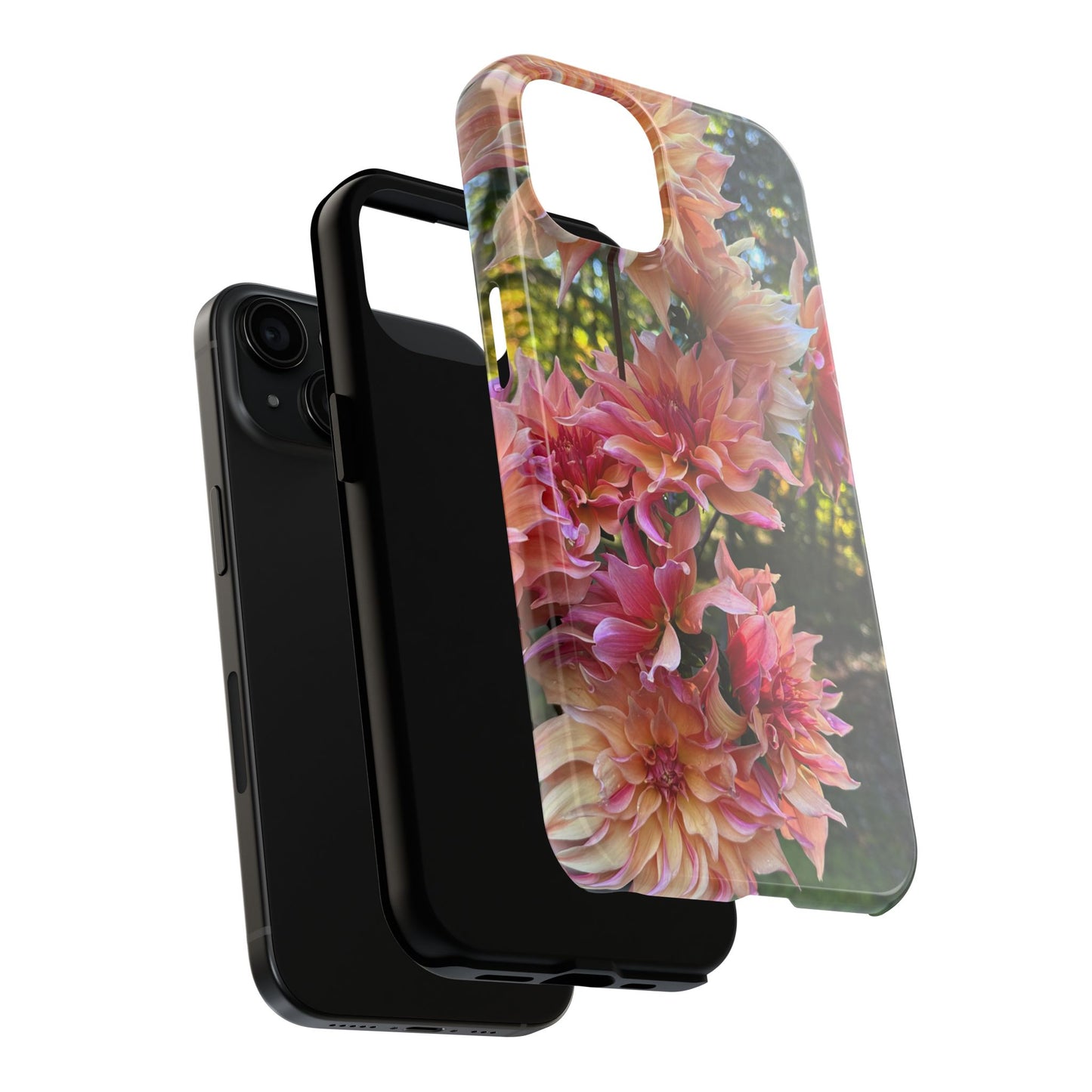Floral Tough Phone Case - Durable Protection with Dahlia Design