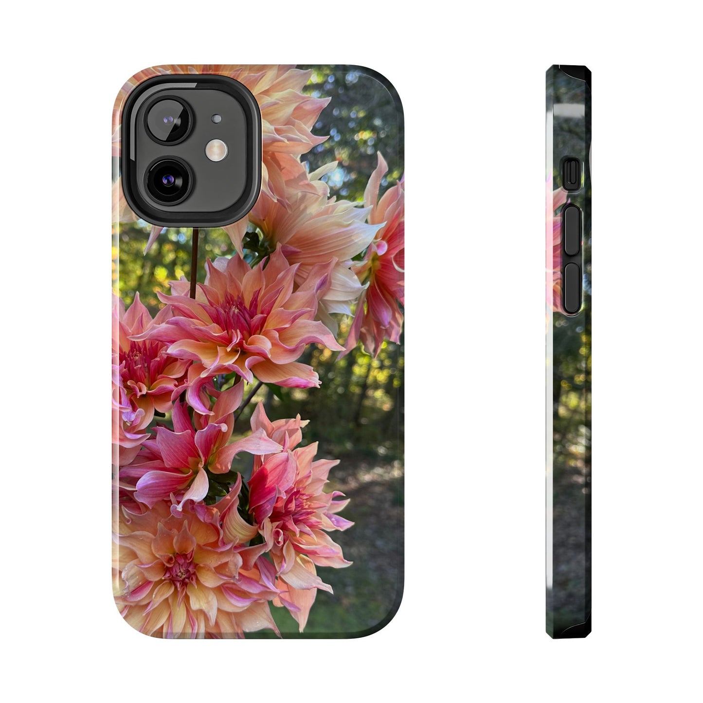 Floral Tough Phone Case - Durable Protection with Dahlia Design