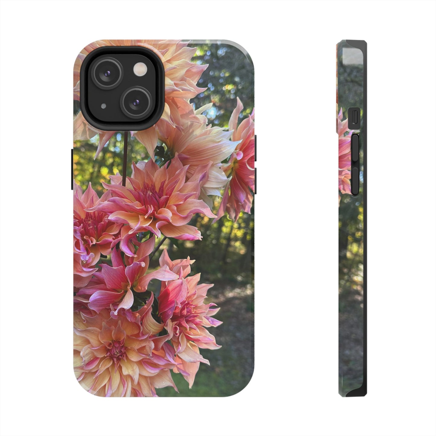 Floral Tough Phone Case - Durable Protection with Dahlia Design