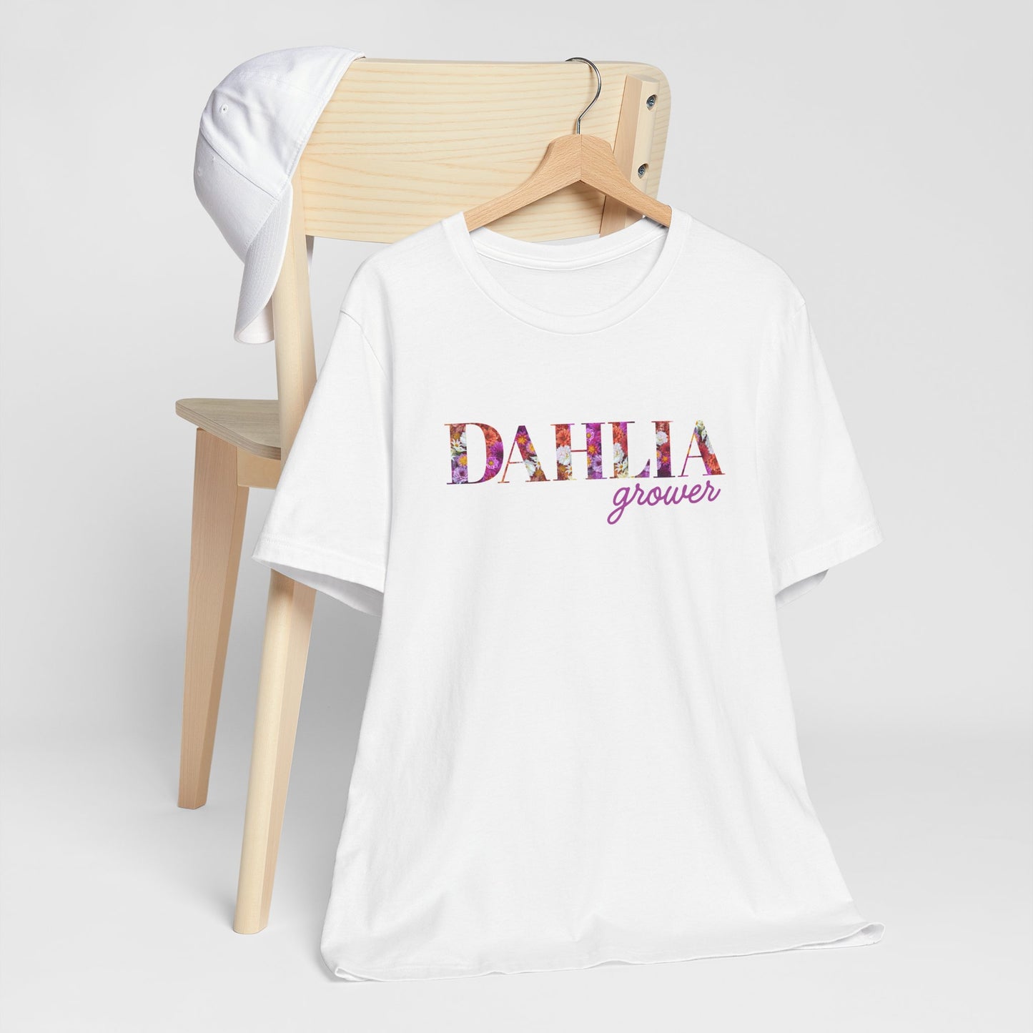 Dahlia Grower Unisex Tee, Floral Graphic Shirt, Gardening Gift, Spring Style T-Shirt, Nature Lover Apparel, Gifts for Gardeners