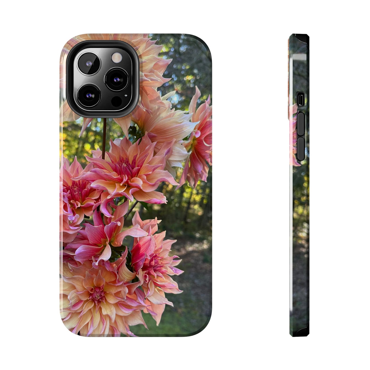 Floral Tough Phone Case - Durable Protection with Dahlia Design