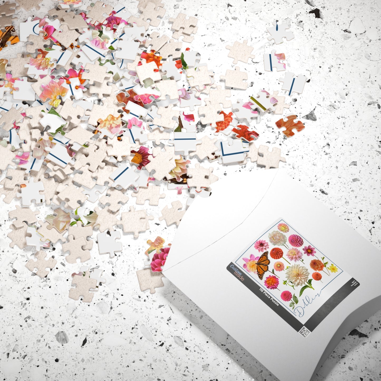 Dahlia Floral-themed Puzzle (110, 252, 520, 1014-piece) - Perfect for Relaxation and Family Bonding