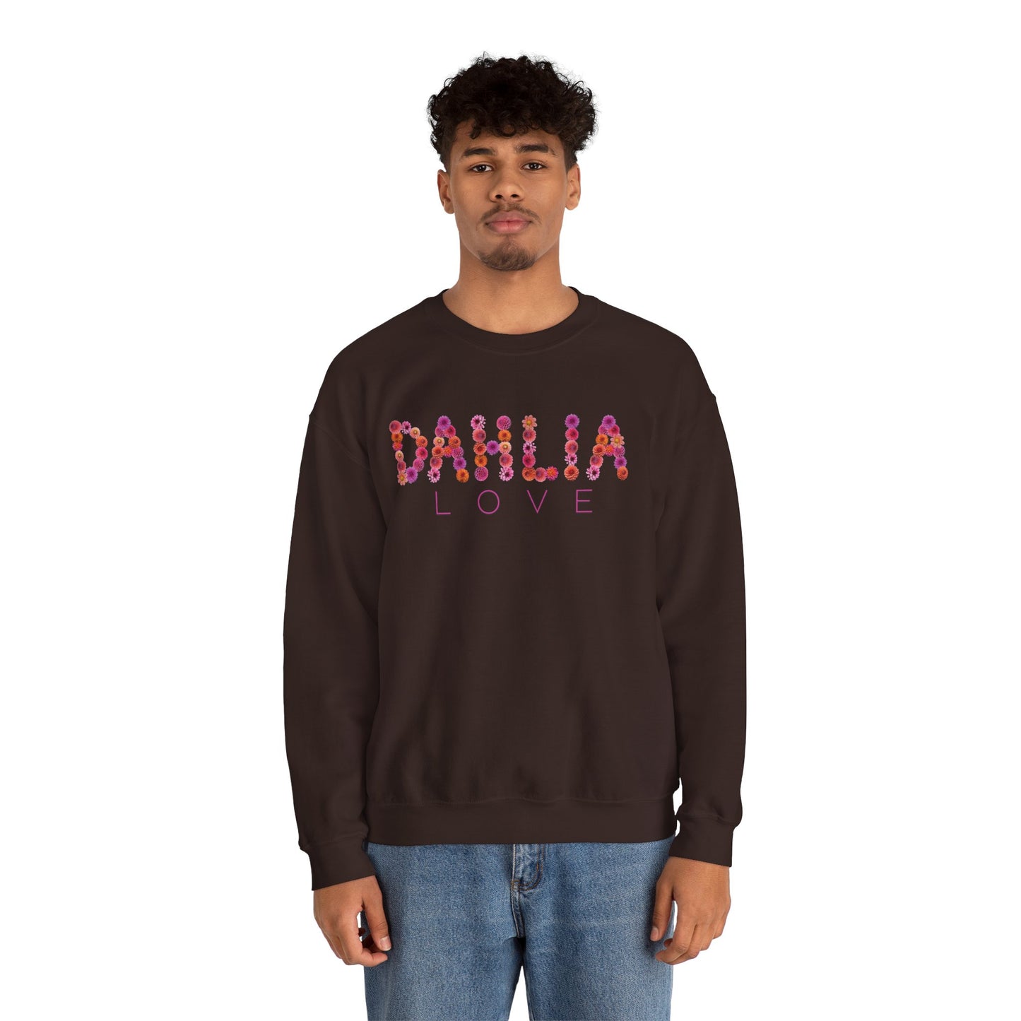 Dahlia Love Sweatshirt - Cozy Floral Crewneck for Spring, Perfect Gift for Flower Lovers, Everyday Casual Wear, Mother's Day, Birthday