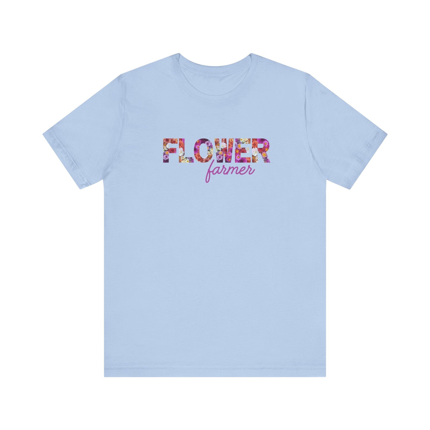 Dahlia Flower Farmer Unisex Tee, Floral Graphic Shirt, Gardening Gift, Spring Style T-Shirt, Nature Lover Apparel, Gifts for Gardeners