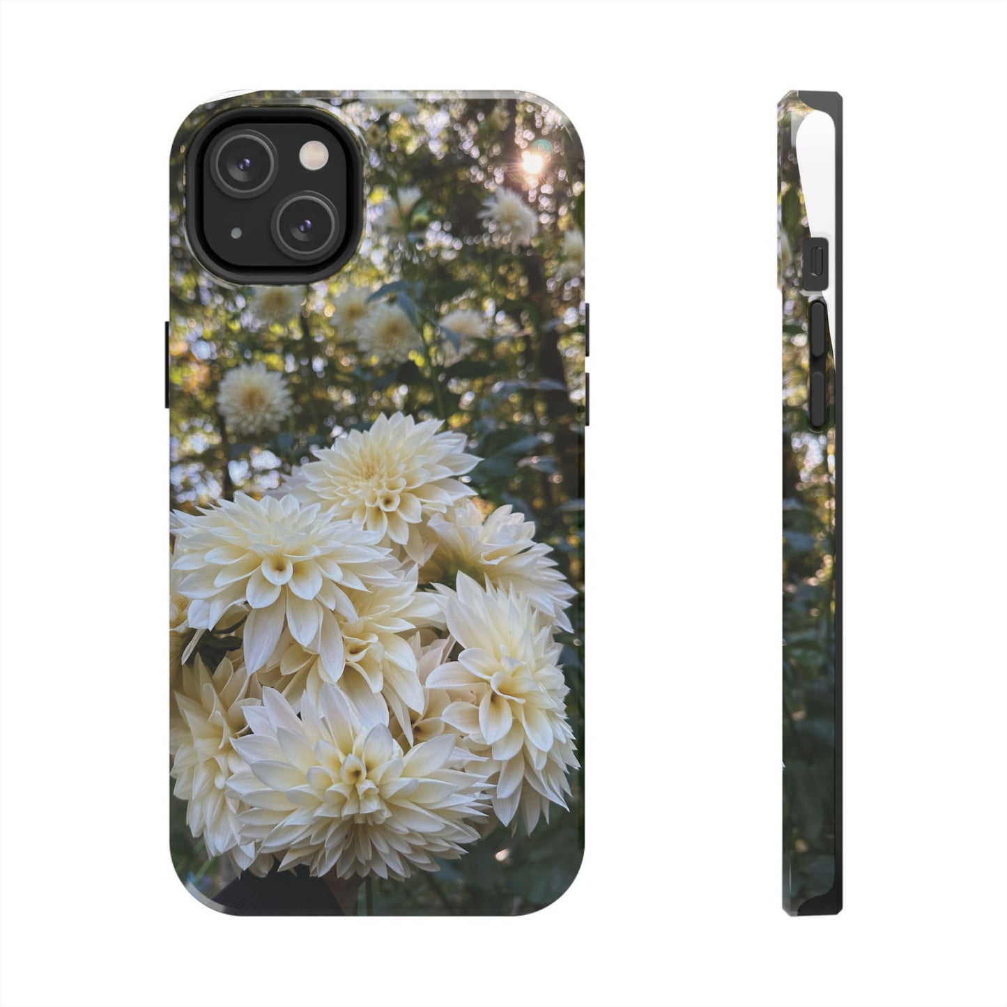 Floral Tough Phone Case - Durable Protection with Cafe au Lait Dahlia Design
