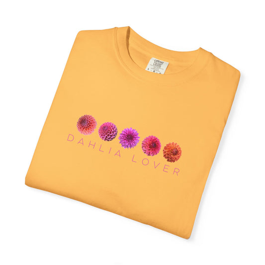 Dahlia Lover T-shirt, Floral Graphic Tee for Flower Lovers