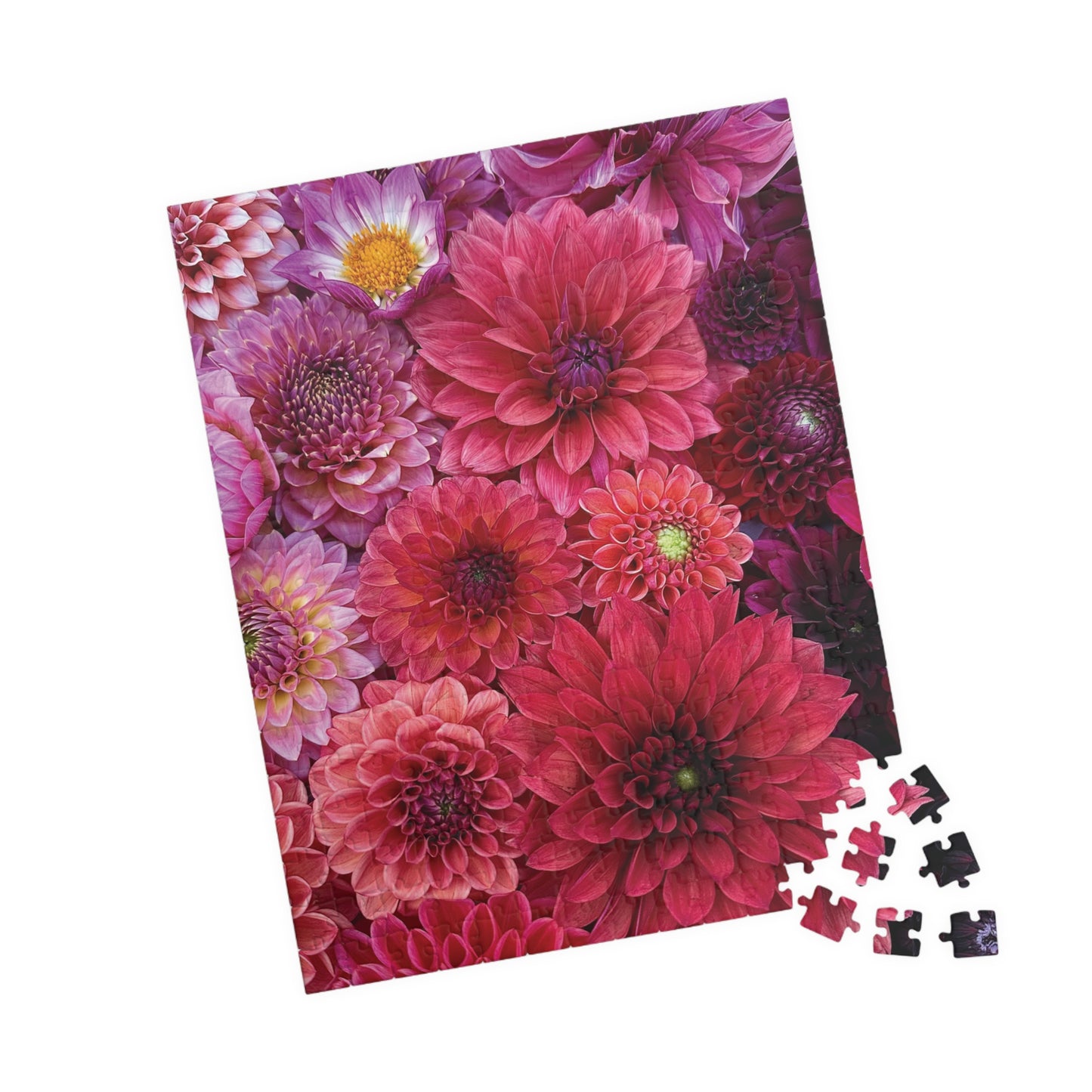 Dahlia Garden Flatlay Jigsaw Puzzle