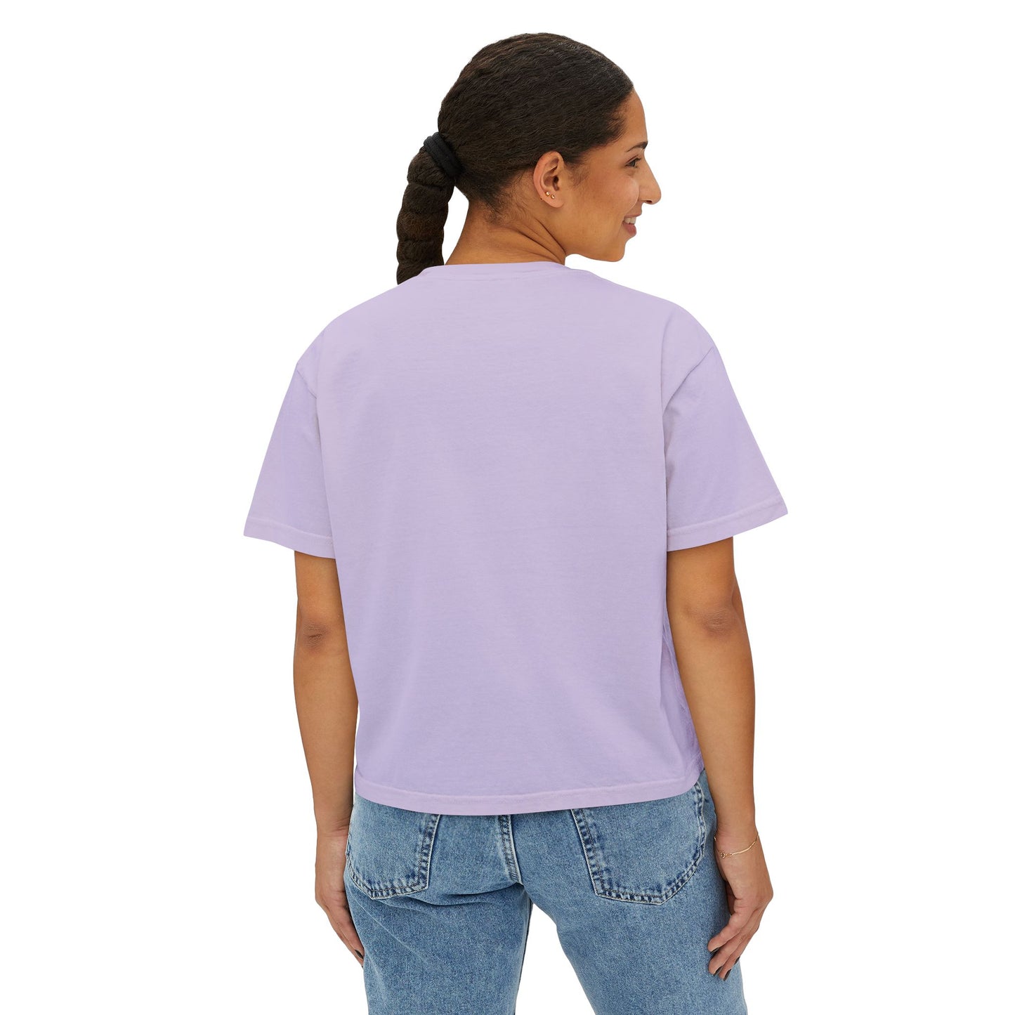 Floral Women's Boxy Tee - Wren's Stems Dahlia Tee