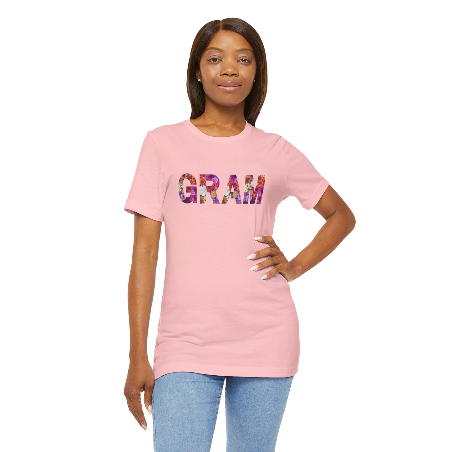 Floral Gram Tee - Perfect for Mother's Day, Gifts for Moms and Grandmas