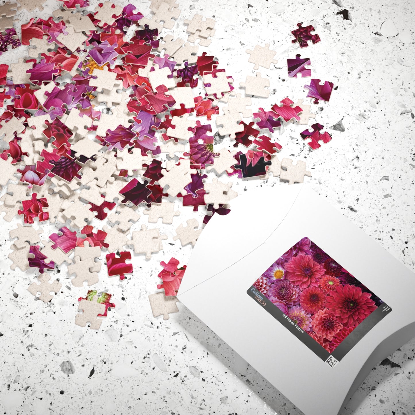 Dahlia Garden Flatlay Jigsaw Puzzle