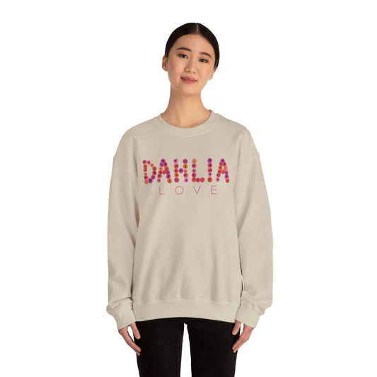 Dahlia Love Sweatshirt - Cozy Floral Crewneck for Spring, Perfect Gift for Flower Lovers, Everyday Casual Wear, Mother's Day, Birthday