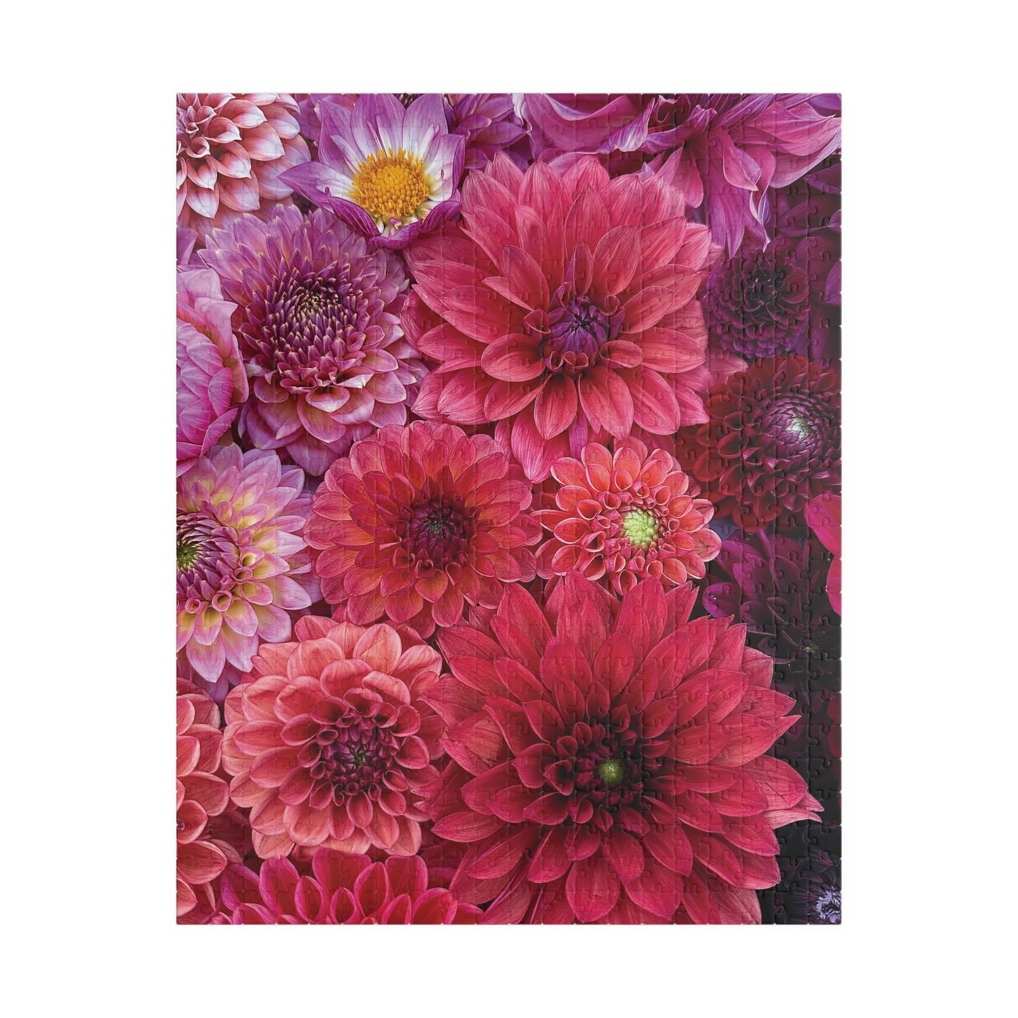 Dahlia Garden Flatlay Jigsaw Puzzle