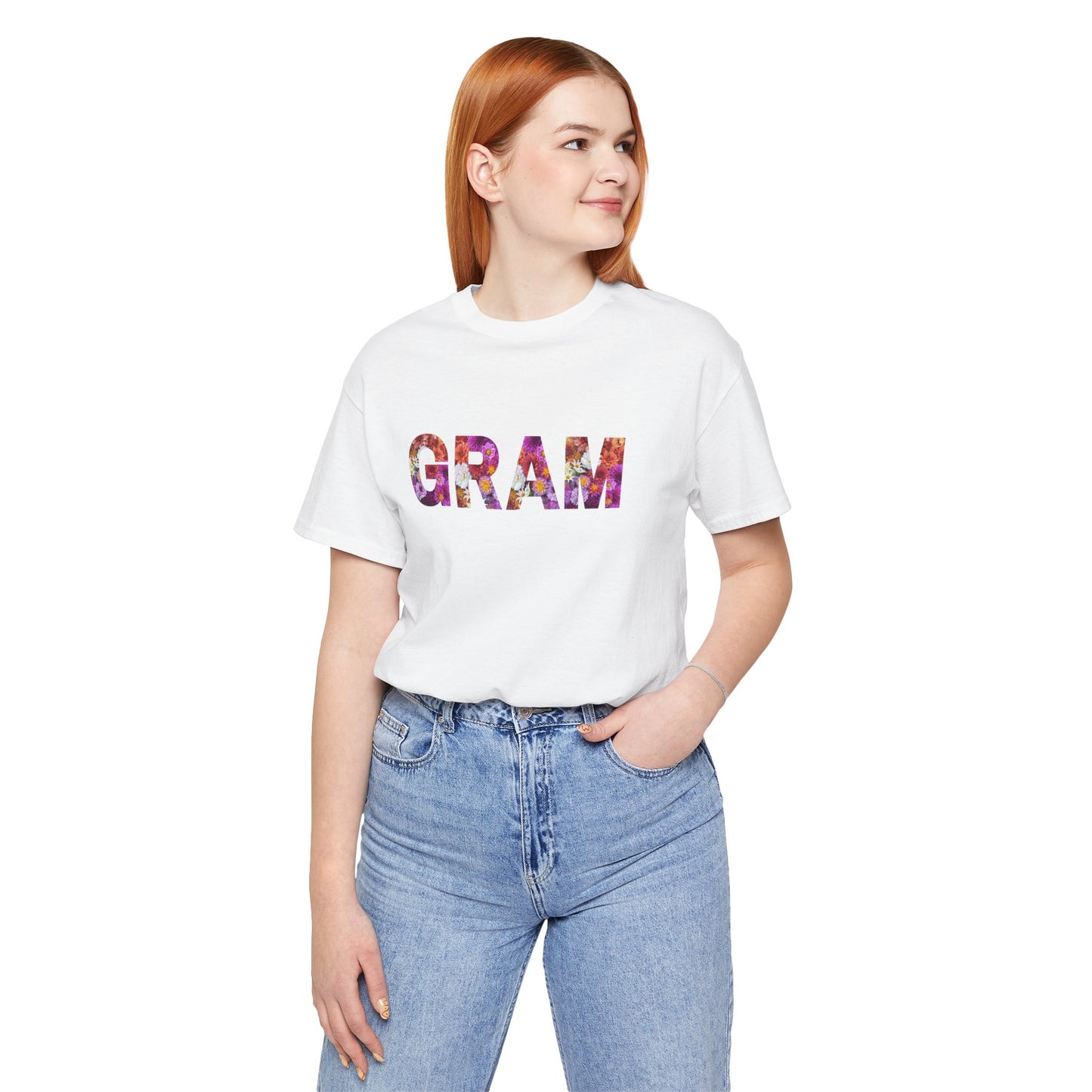 Floral Gram Tee - Perfect for Mother's Day, Gifts for Moms and Grandmas